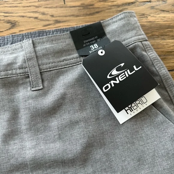 O’Neill hybrid shorts. Grey, men’s size 38. NWT - Picture 6 of 10